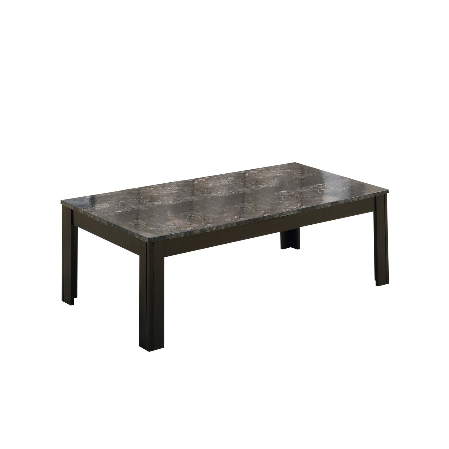 HomeRoots Black and Grey Marble-Look Top Table in Set of 3