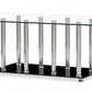 HomeRoots Black and Silver Modern Coffee Table with Tempered Glass Top