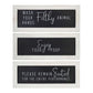 HomeRoots Black and White Set of 3 Framed Bathroom Humor Wall Art