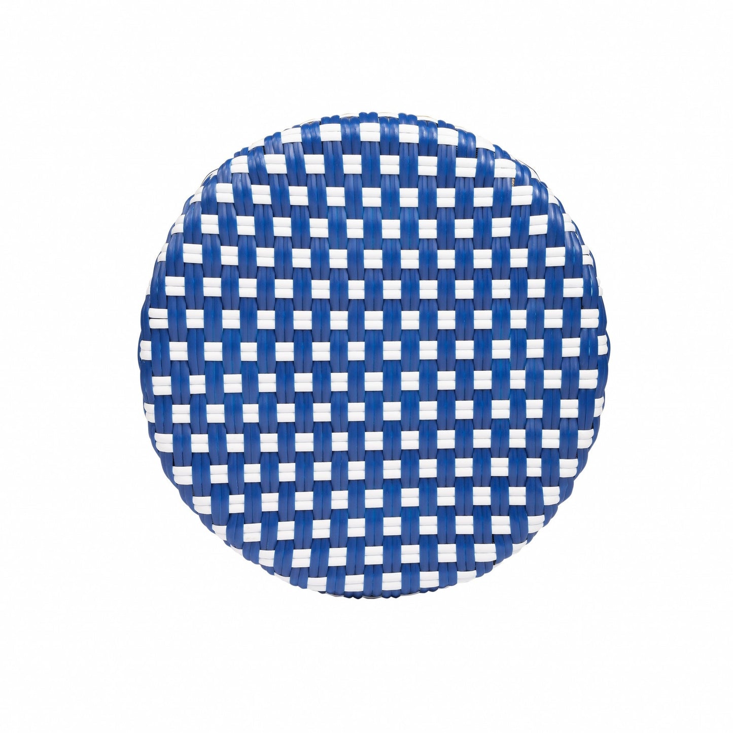 HomeRoots Blue And White Rattan Counter Stool