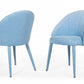 HomeRoots Blue Fabric Wrapped Dining Chair