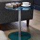 HomeRoots Blue Glass Double Sphere Side Table