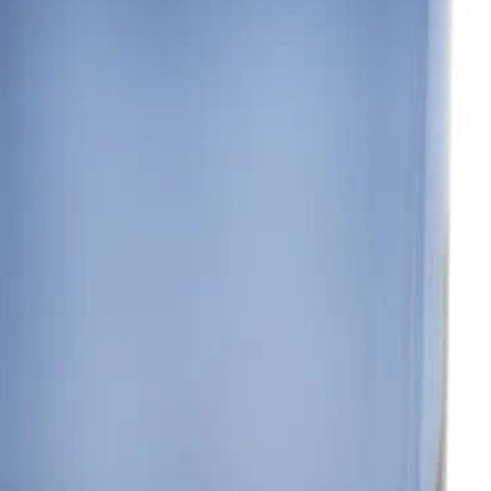 HomeRoots Blue Mouth Blown Bubble Glass Thick Walled Cylinder Vase