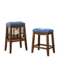 HomeRoots Blue Oak Bar Stool, Set of 2