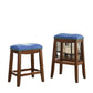 HomeRoots Blue Oak Bar Stool, Set of 2