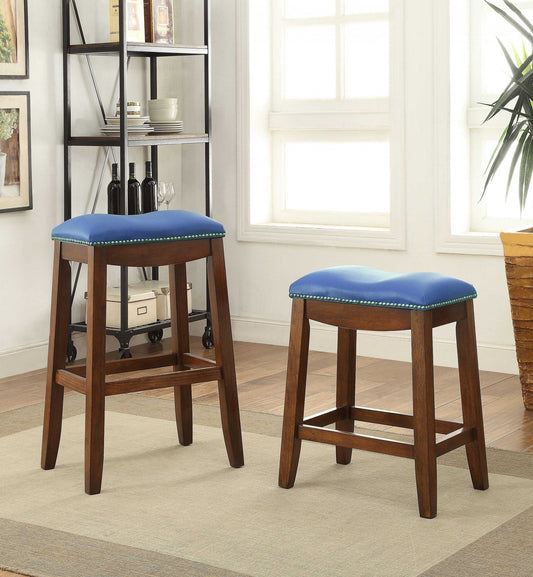 HomeRoots Blue Oak Bar Stool, Set of 2