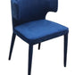 HomeRoots Blue Velvet Wrapped Dining Chair