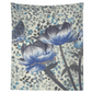 HomeRoots Blue and Grey Butterfly with Roses 80" x 68" Hanging Wall Tapestry