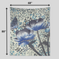 HomeRoots Blue and Grey Butterfly with Roses 80" x 68" Hanging Wall Tapestry
