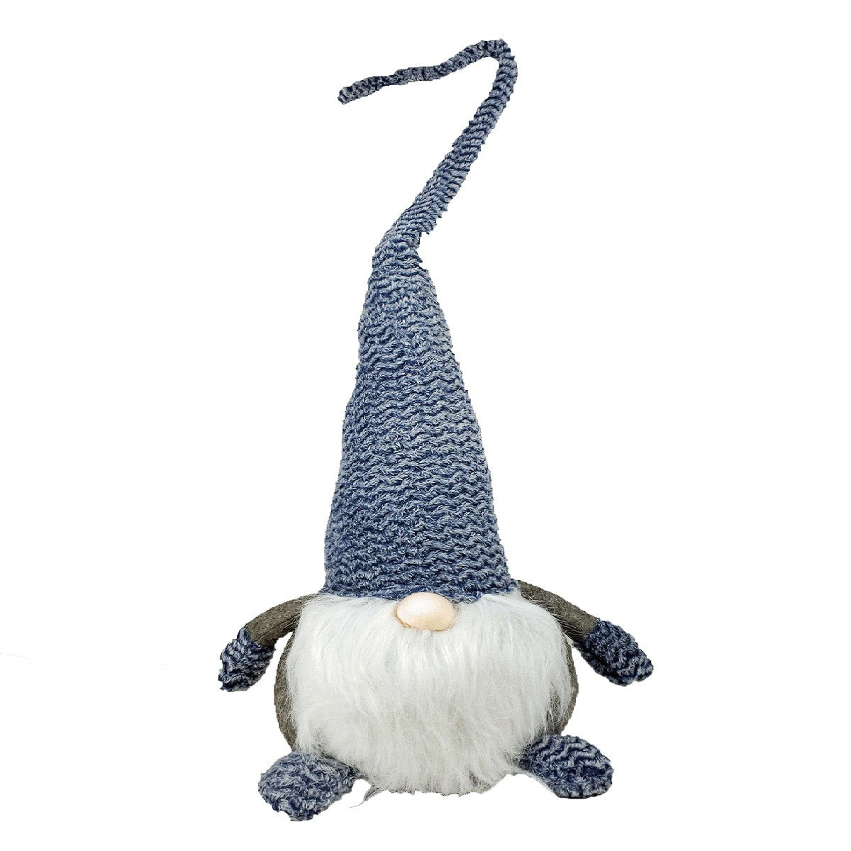 HomeRoots Blue and White Gnome with Long Twisted Hat