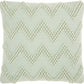 HomeRoots Boho Seafoam Green Textural Chevron Throw Pillow