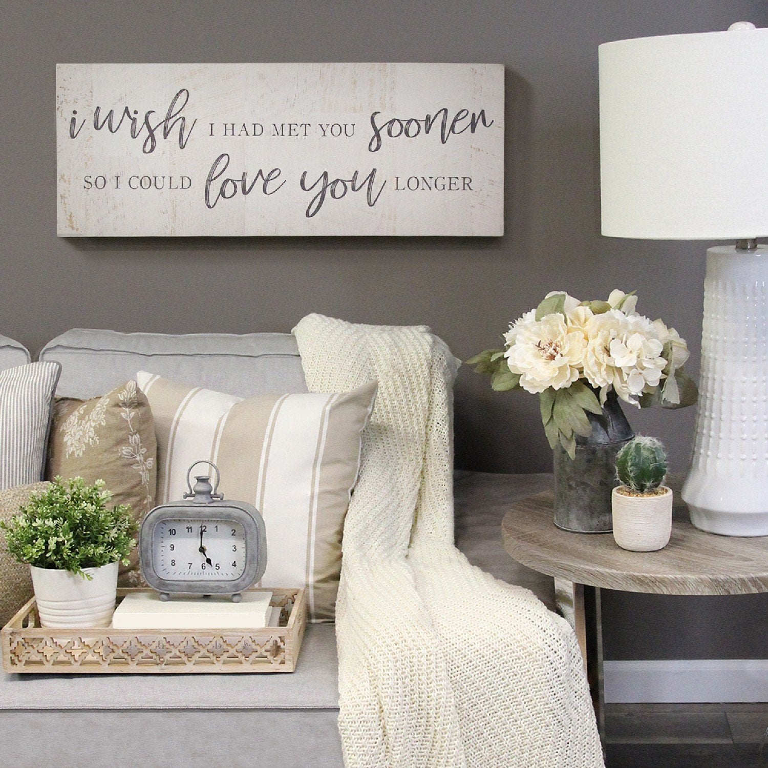 HomeRoots Bold Love You Longer Oversized Wall Art