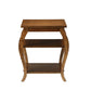 HomeRoots Bow Leg Square End Table With Walnut Finish