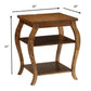 HomeRoots Bow Leg Square End Table With Walnut Finish