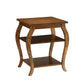 HomeRoots Bow Leg Square End Table With Walnut Finish