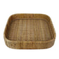 HomeRoots Braided Bamboo Square Tray in Natural Finish