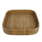 HomeRoots Braided Bamboo Square Tray in Natural Finish
