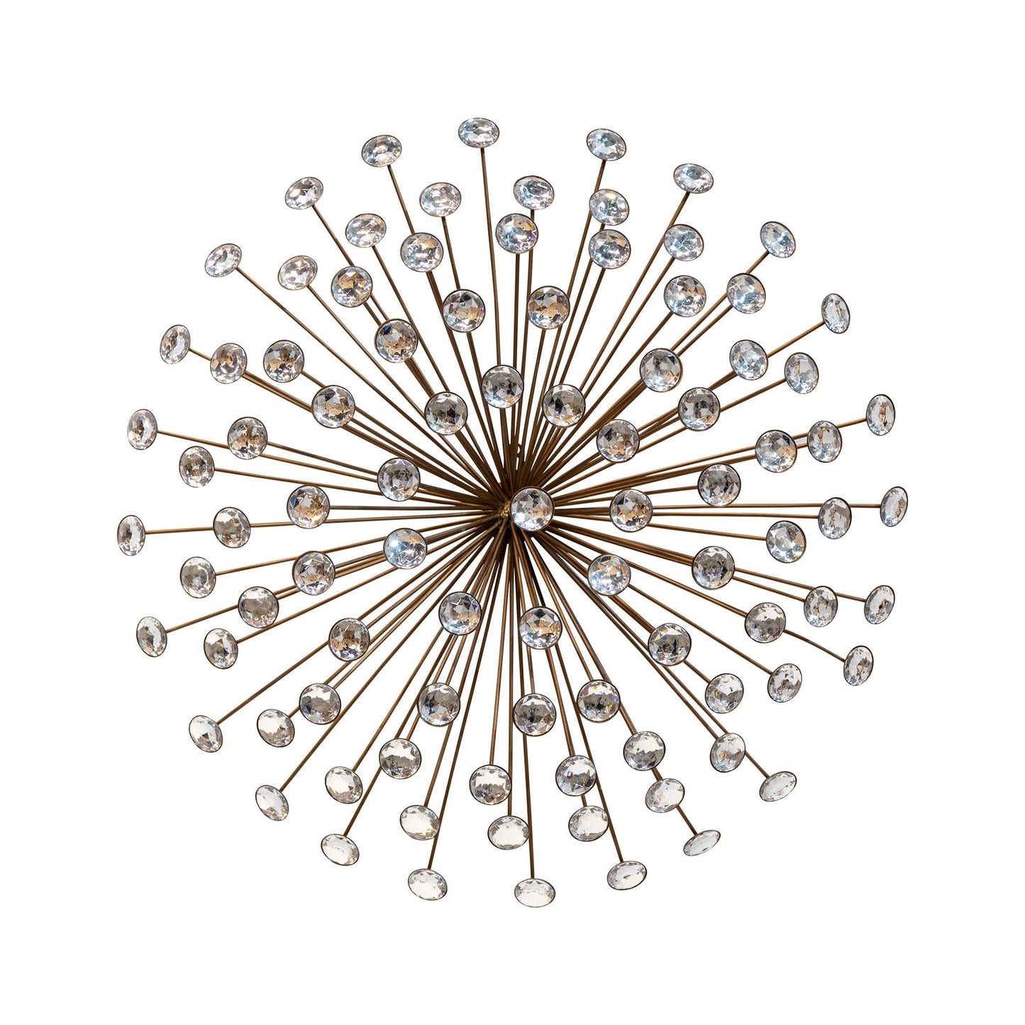 HomeRoots Bronze Acrylic Burst Metal Wall Decor