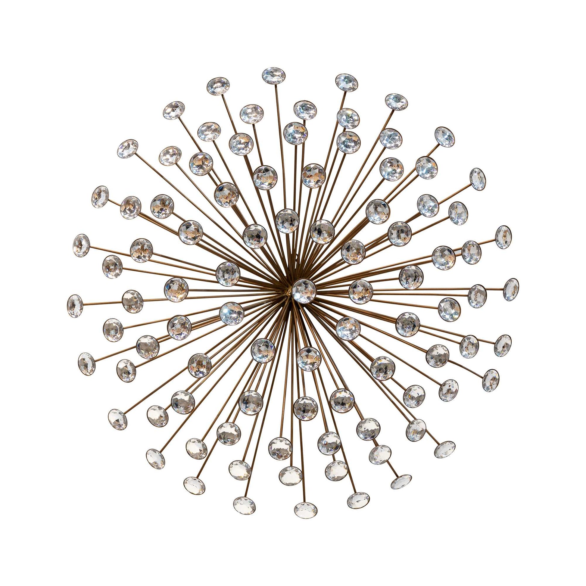HomeRoots Bronze Acrylic Burst Metal Wall Decor