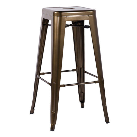 HomeRoots Bronze Steel Bar Stool In Set Of Two