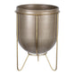 HomeRoots Bronze and Gold Metal Plant Pot