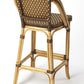 HomeRoots Brown And Beige Rattan Bar Stool