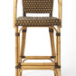 HomeRoots Brown And Beige Rattan Bar Stool
