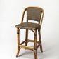 HomeRoots Brown And Beige Rattan Bar Stool