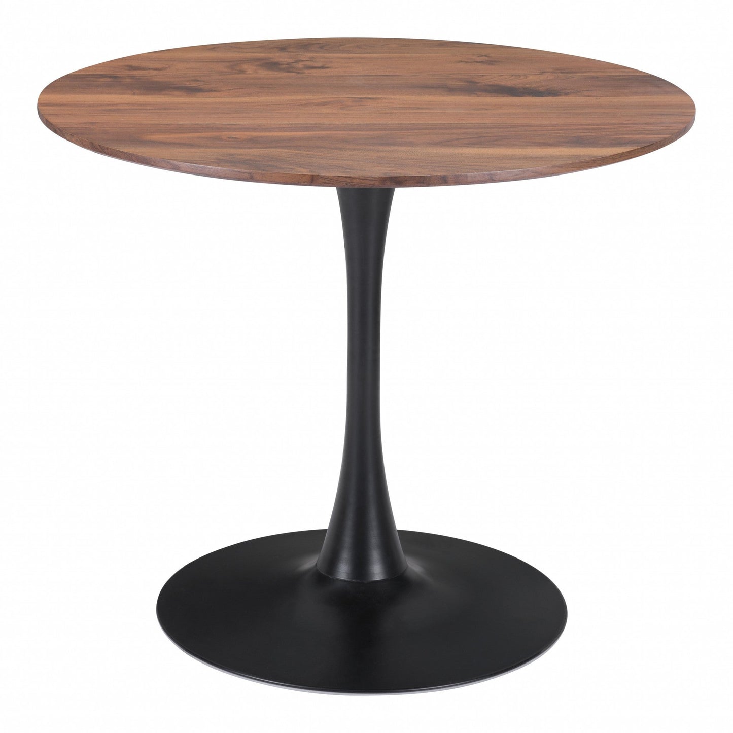 HomeRoots Brown And Black Round Dining Table