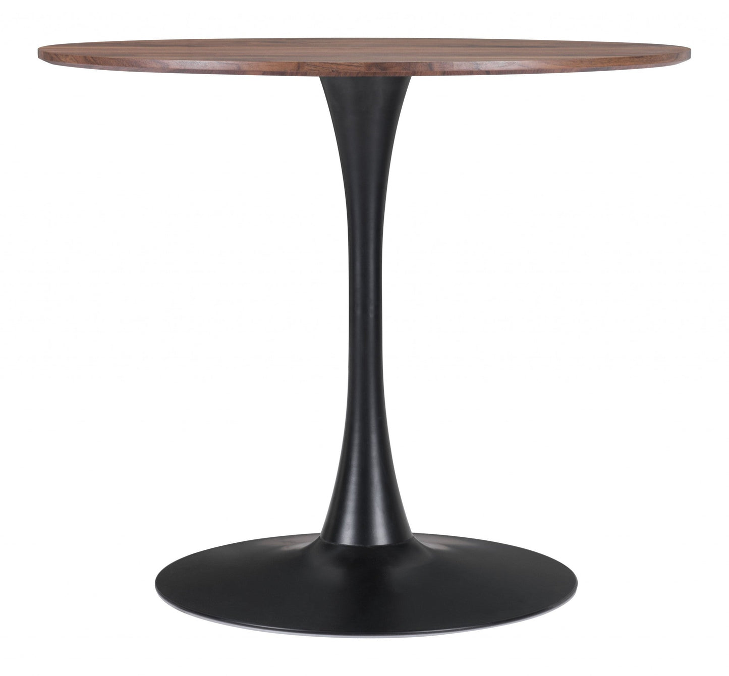 HomeRoots Brown And Black Round Dining Table