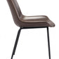 HomeRoots Brown And Black Top Shelf Modern Rugged Dining Chairs in Set of 2