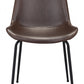 HomeRoots Brown And Black Top Shelf Modern Rugged Dining Chairs in Set of 2