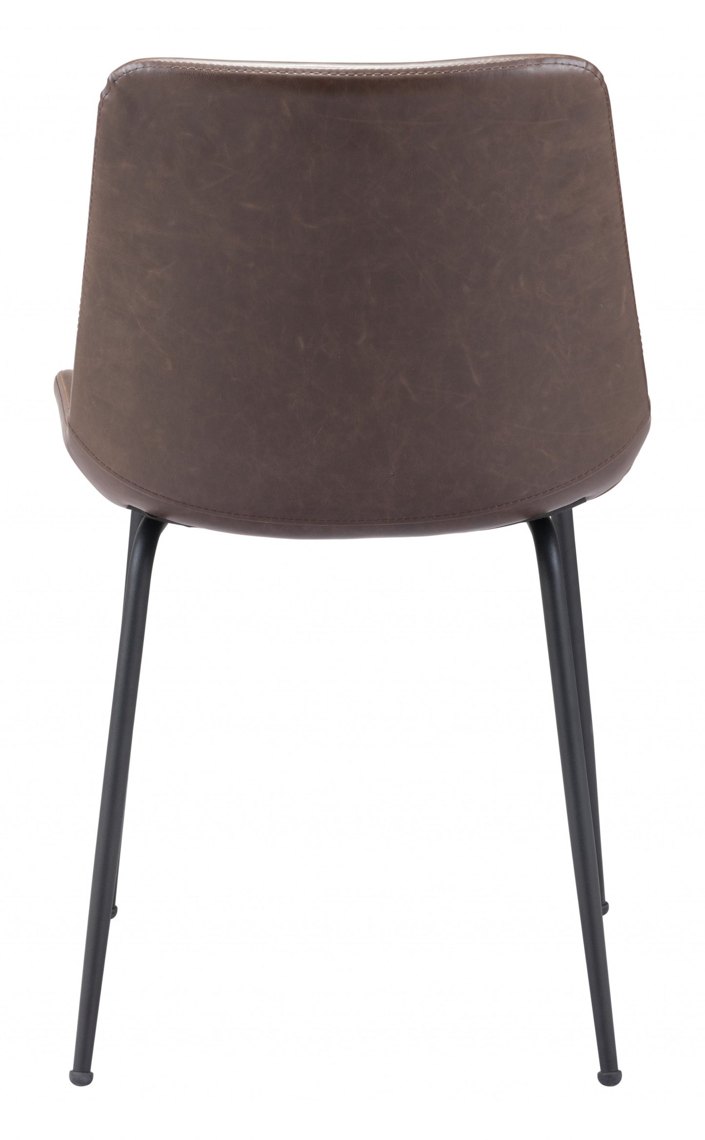 HomeRoots Brown And Black Top Shelf Modern Rugged Dining Chairs in Set of 2