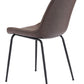HomeRoots Brown And Black Top Shelf Modern Rugged Dining Chairs in Set of 2