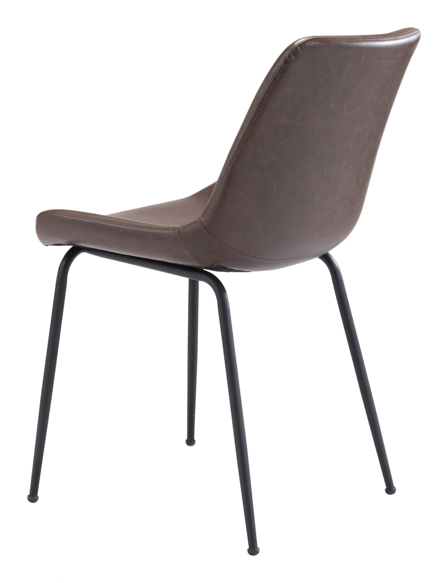 HomeRoots Brown And Black Top Shelf Modern Rugged Dining Chairs in Set of 2