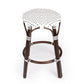 HomeRoots Brown And White Rattan Counter Stool