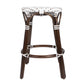 HomeRoots Brown And White Rattan Counter Stool