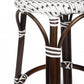 HomeRoots Brown And White Rattan Counter Stool