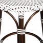HomeRoots Brown And White Rattan Counter Stool