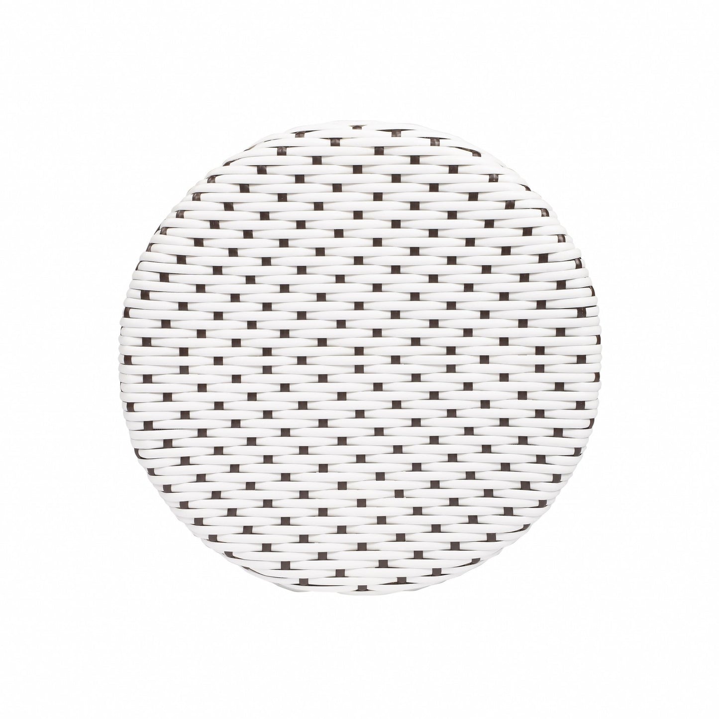 HomeRoots Brown And White Rattan Counter Stool