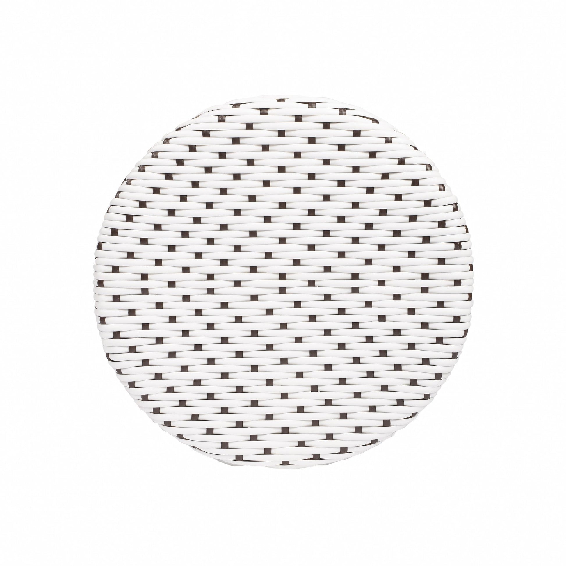 HomeRoots Brown And White Rattan Counter Stool