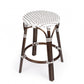 HomeRoots Brown And White Rattan Counter Stool