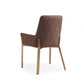 HomeRoots Brown Brass Dining Chair