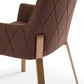 HomeRoots Brown Brass Dining Chair