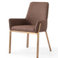 HomeRoots Brown Brass Dining Chair