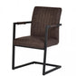 HomeRoots Brown Faux Leather Dining Chairs in Set of 2