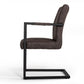 HomeRoots Brown Faux Leather Dining Chairs in Set of 2