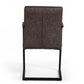 HomeRoots Brown Faux Leather Dining Chairs in Set of 2