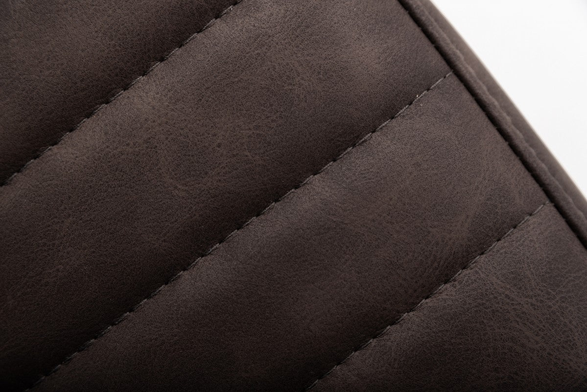 HomeRoots Brown Faux Leather Dining Chairs in Set of 2