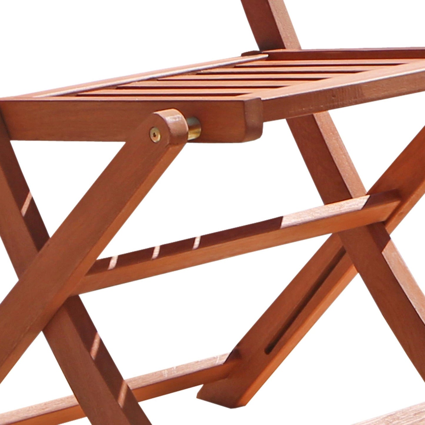 HomeRoots Brown Folding Chairs in Set of Two